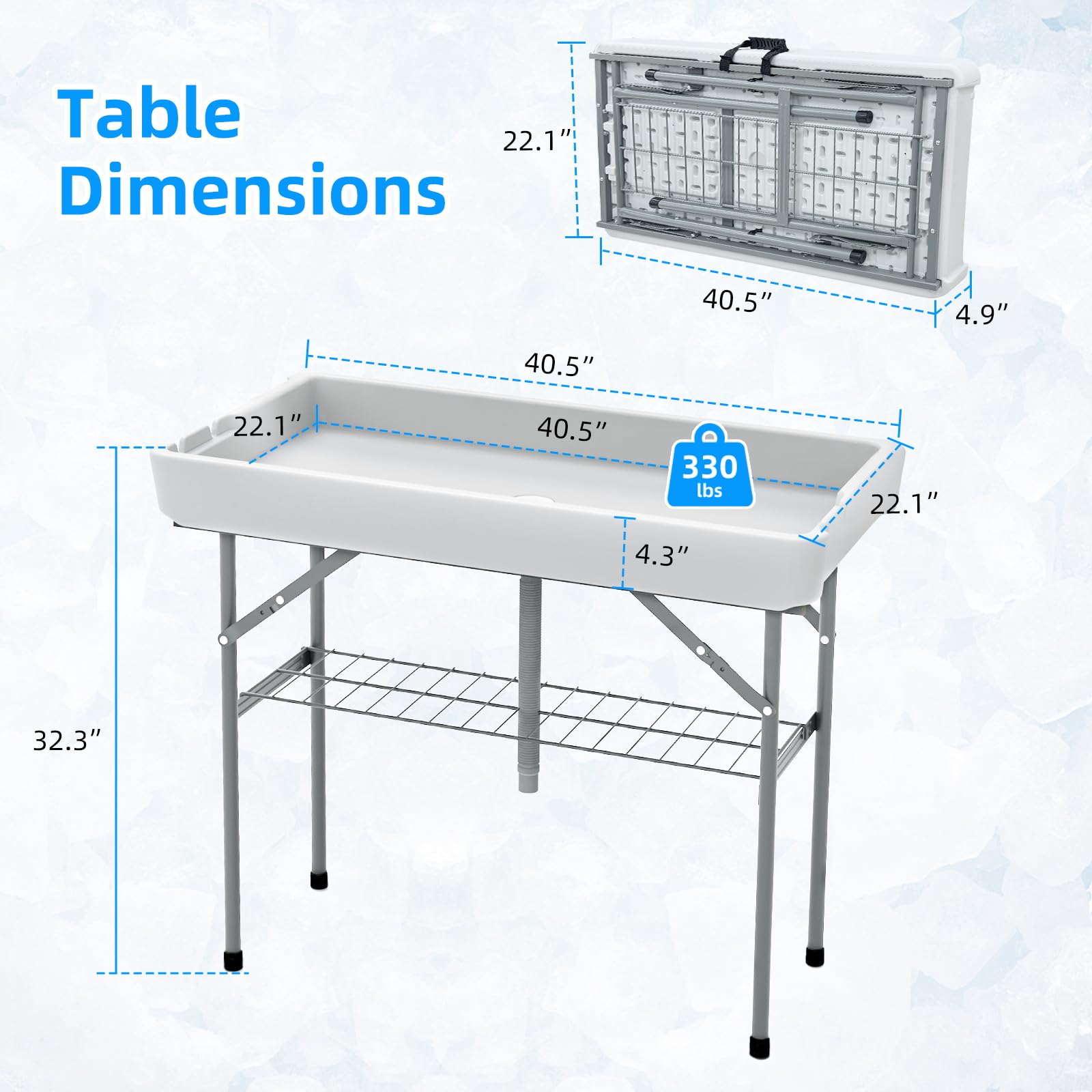 SHAREWIN folding ice cooler table durability suited for outdoor use
