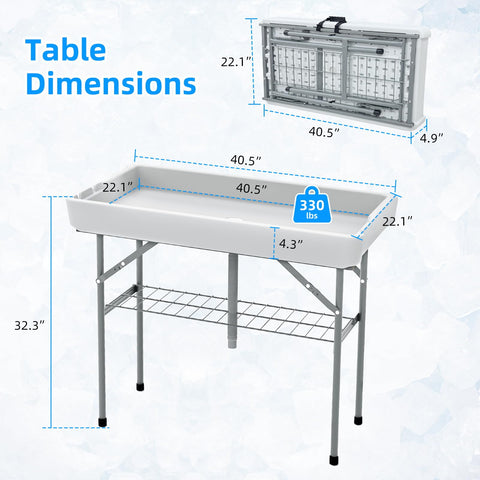 SHAREWIN folding ice cooler table durability suited for outdoor use