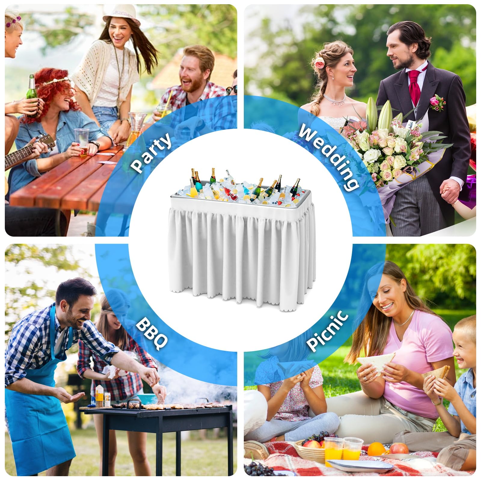 SHAREWIN folding ice cooler table storage folds compactly
