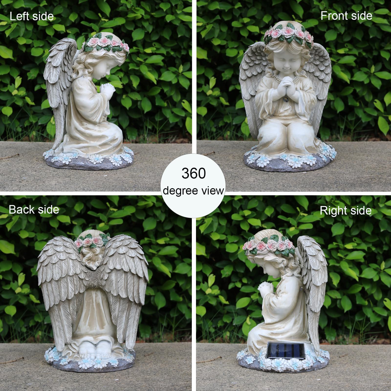 Sharita detailed angel garden statue, waterproof outdoor decor for year-round display