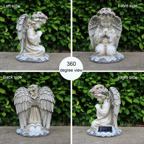 Sharita detailed angel garden statue, waterproof outdoor decor for year-round display