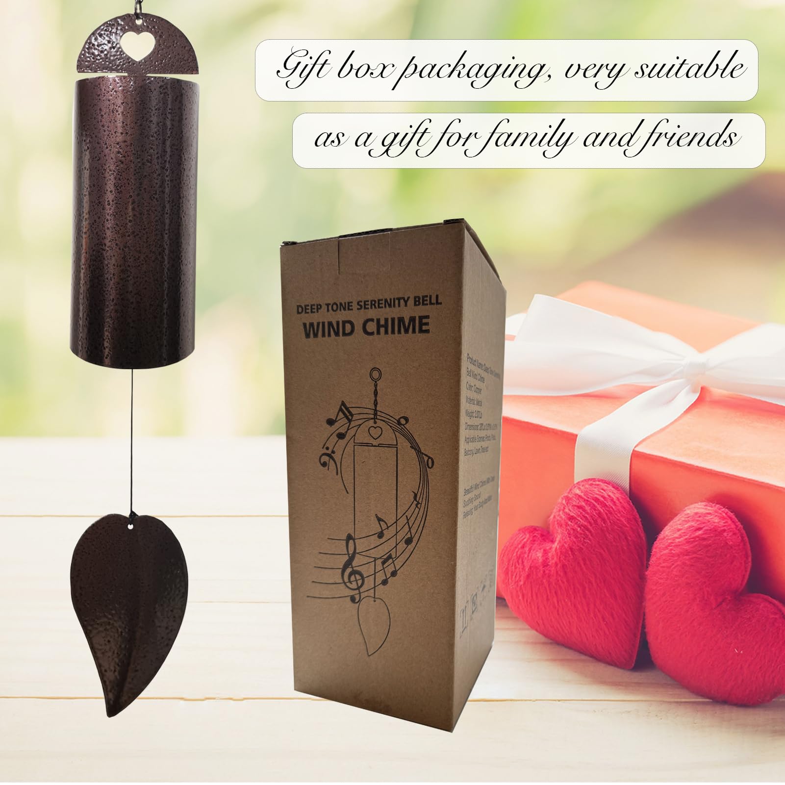 Sharita heavy iron wind chime withstands weather for outdoor use