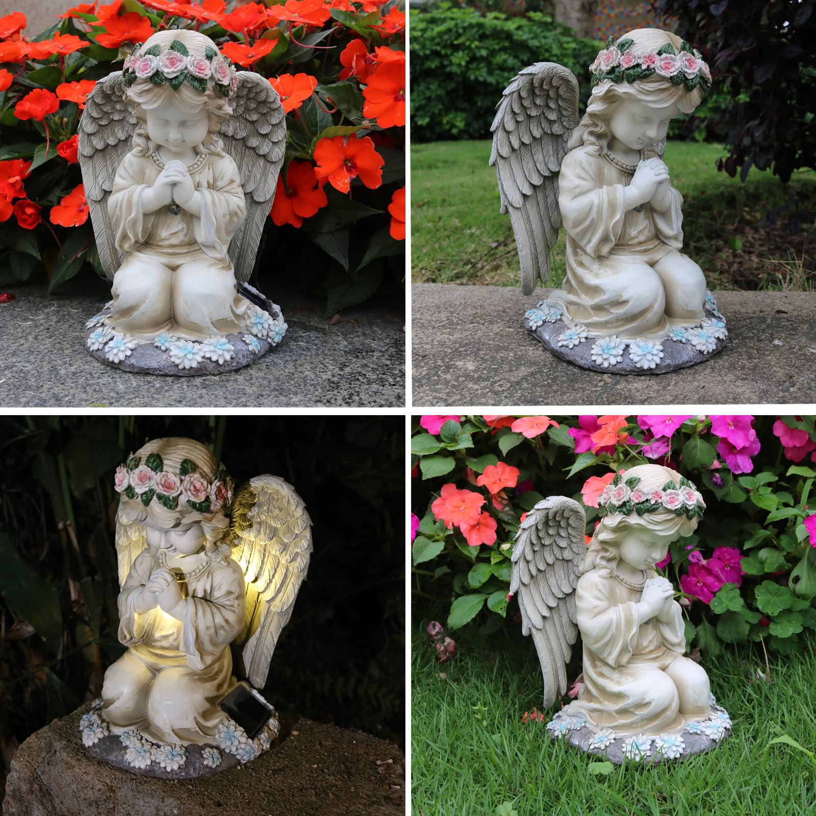 Sharita solar-panel garden artwork, easy setup and instant glow