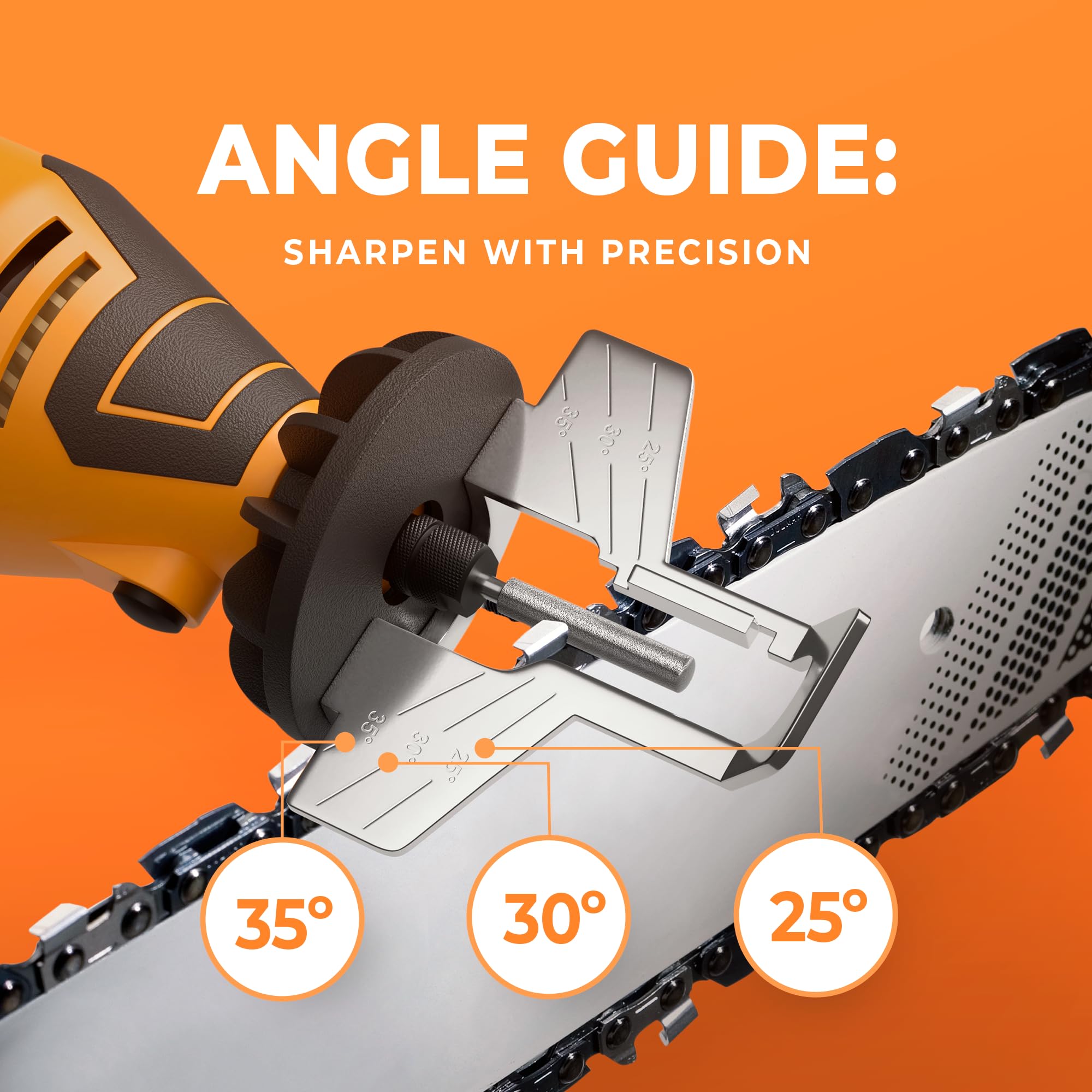 Sharp Pebble file bits provide versatile sharpening options.