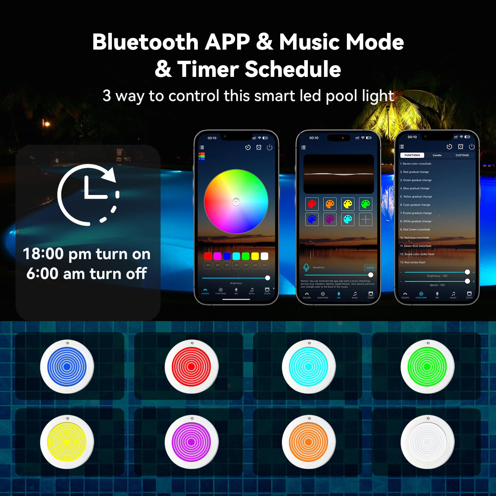 SHASHKA pool light remote control enables convenient lighting from poolside