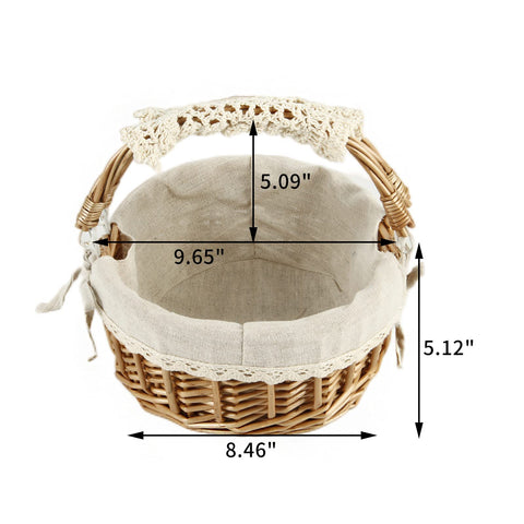 SHCMSADO decorative basket with macrame handles enhances home styling.