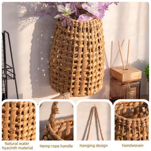 SHCMSADO door hanging basket used for dried flowers and greens.