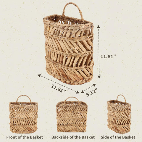 SHCMSADO natural wicker material enhances rustic home decor and storage.
