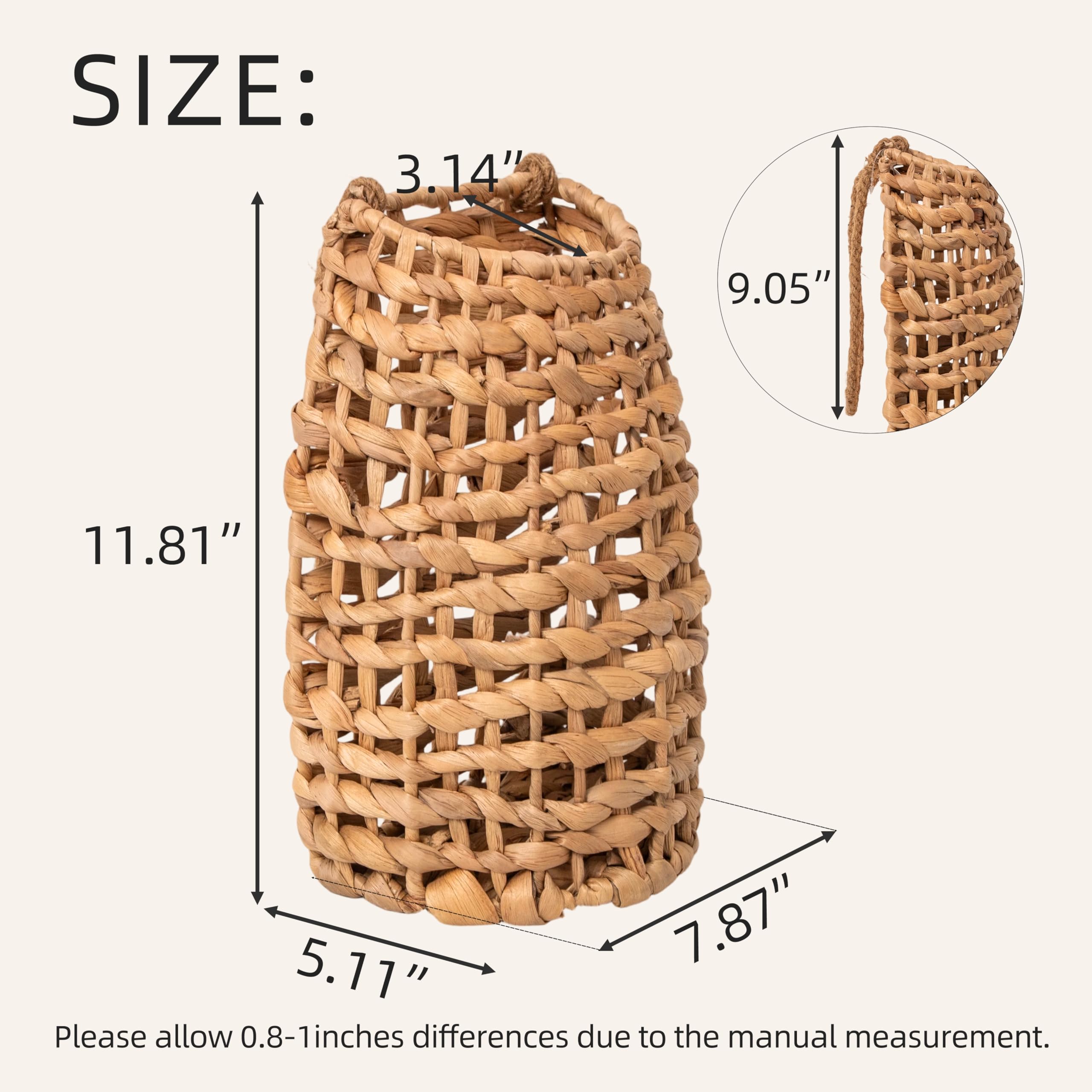SHCMSADO wall hanging basket displayed as eco-friendly home decor.