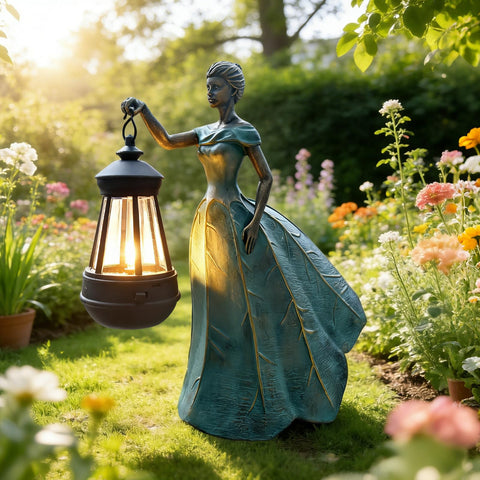 Sheaifun solar-powered lantern lights outdoor spaces after sunset