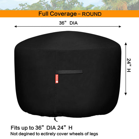 SheeChung fire pit cover with 24-inch height shields bowls or tables