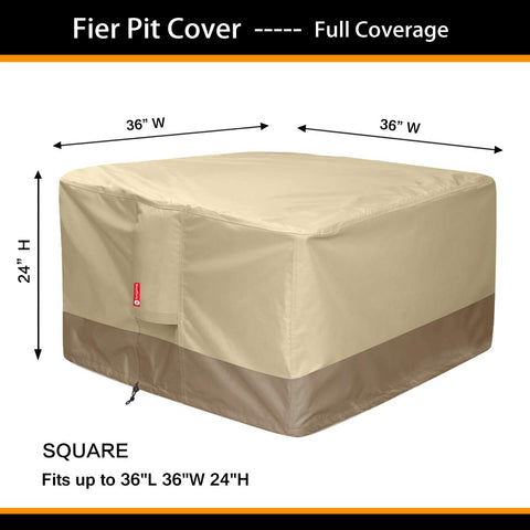 Beige SheeChung cover close-up shows durable 600D fabric with waterproof PVC coating.