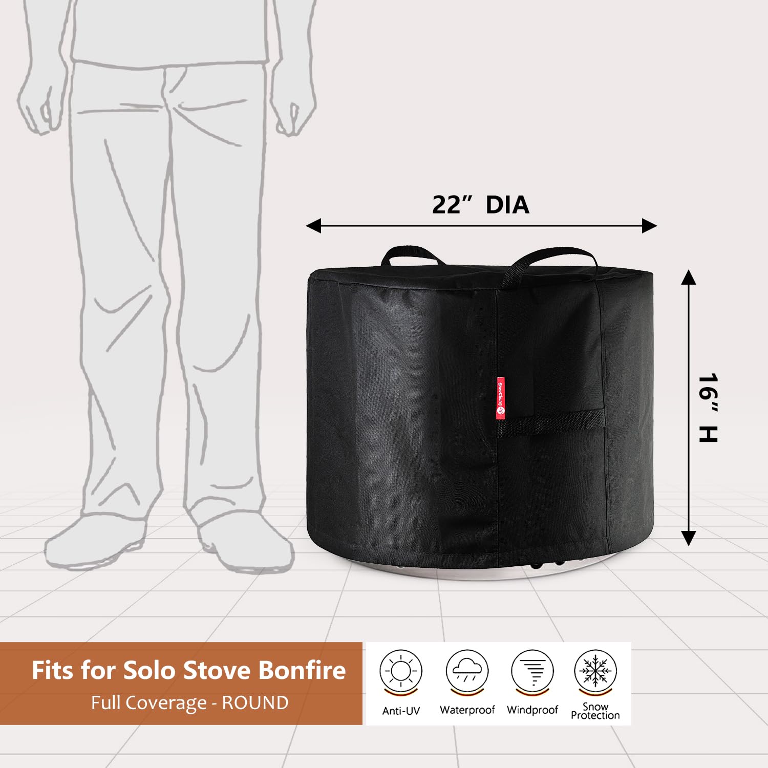 Adjustable drawstring offers a snug, wind-resistant fit for outdoor use.
