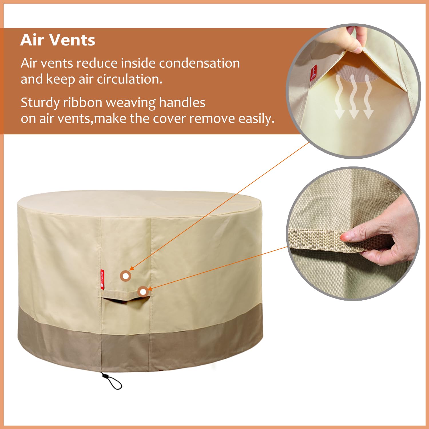 SheeChung round fire pit cover fits many brands with ease.