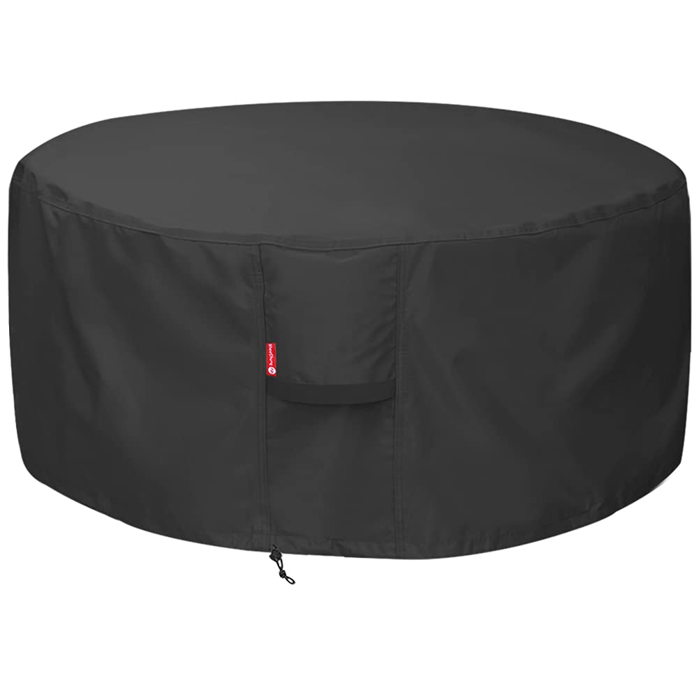 SheeChung fire pit cover round 50-inch diameter protects against the elements