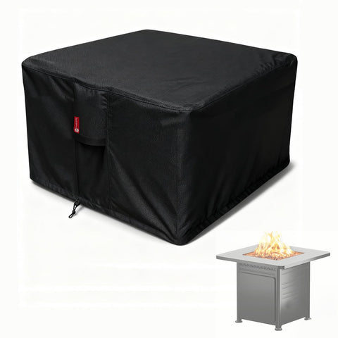 SheeChung square fire pit cover 38in front view protects from rain and debris