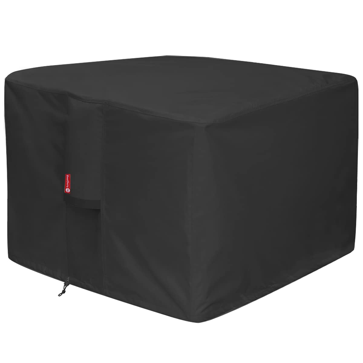SheeChung square fire pit cover on patio protects 28-inch pits.