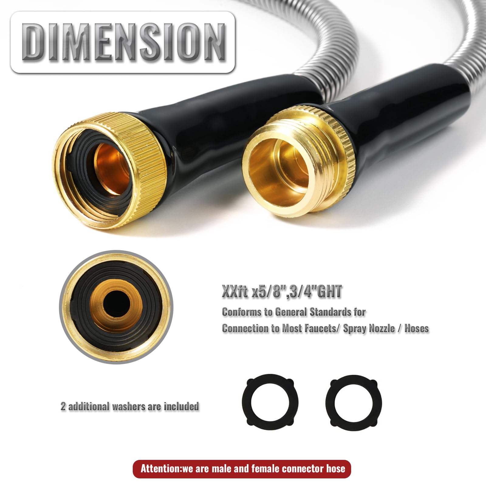 SheeChung stainless steel hose outer shell resists sun to extend service life.