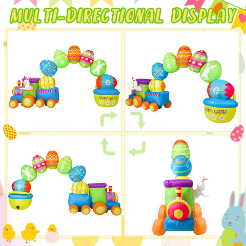 Shellwei Easter archway made from durable polyester withstands outdoor conditions.