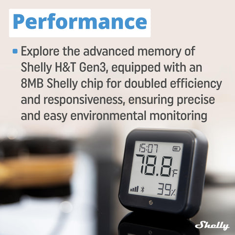 Shelly H&T Gen3 Black bathroom fan automation for moisture control