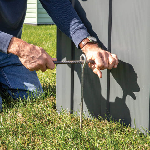 Corkscrew design aids easy installation and strong ground grip