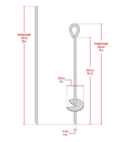 One-year warranty note for ShelterLogic ShelterAuger anchors