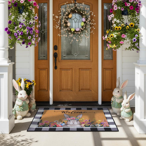 Shemilly Easter doormat ideal for indoor outdoor placement