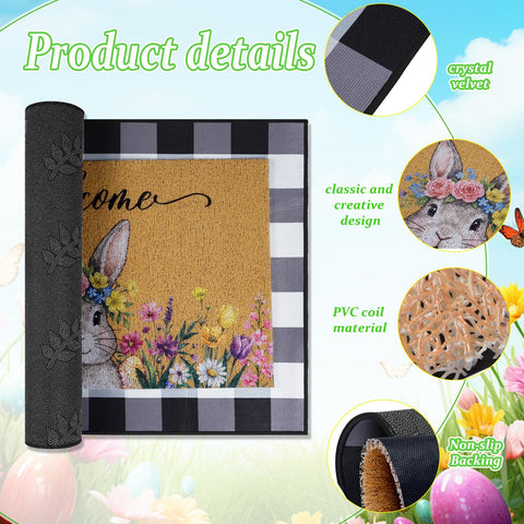 Shemilly PVC bunny mat combines durability with seasonal charm