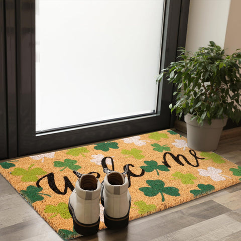Shemilly easy-clean door mat; shake or vacuum to remove dirt quickly.