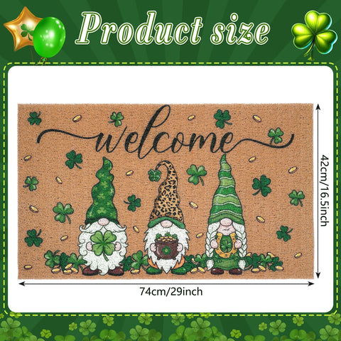 Shemilly green clover door mat ideal for entryways and kitchens