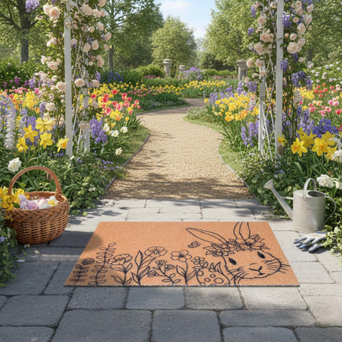 Shemilly indoor-outdoor floor rug for porch or hallway
