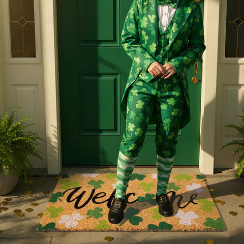 Shemilly St Patrick's Day mat for indoor and outdoor use at entrances.
