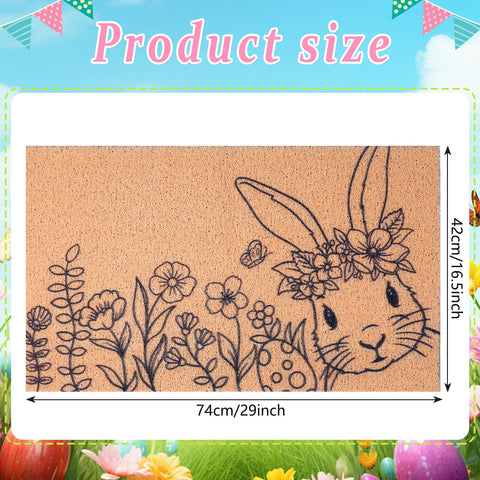 Shemilly PVC floral door mat; durable and easy to clean