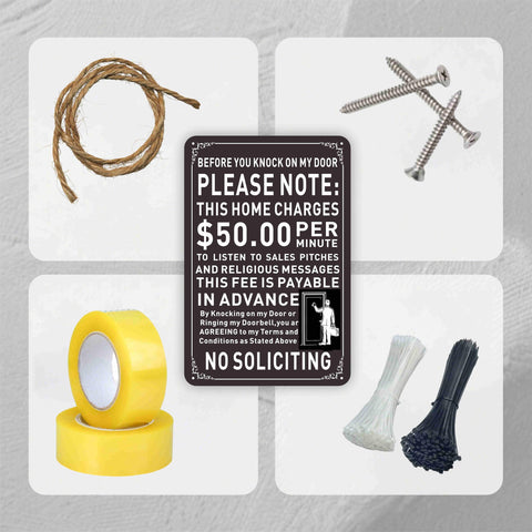 ShengYeah weatherproof aluminum sign for indoor or outdoor use.