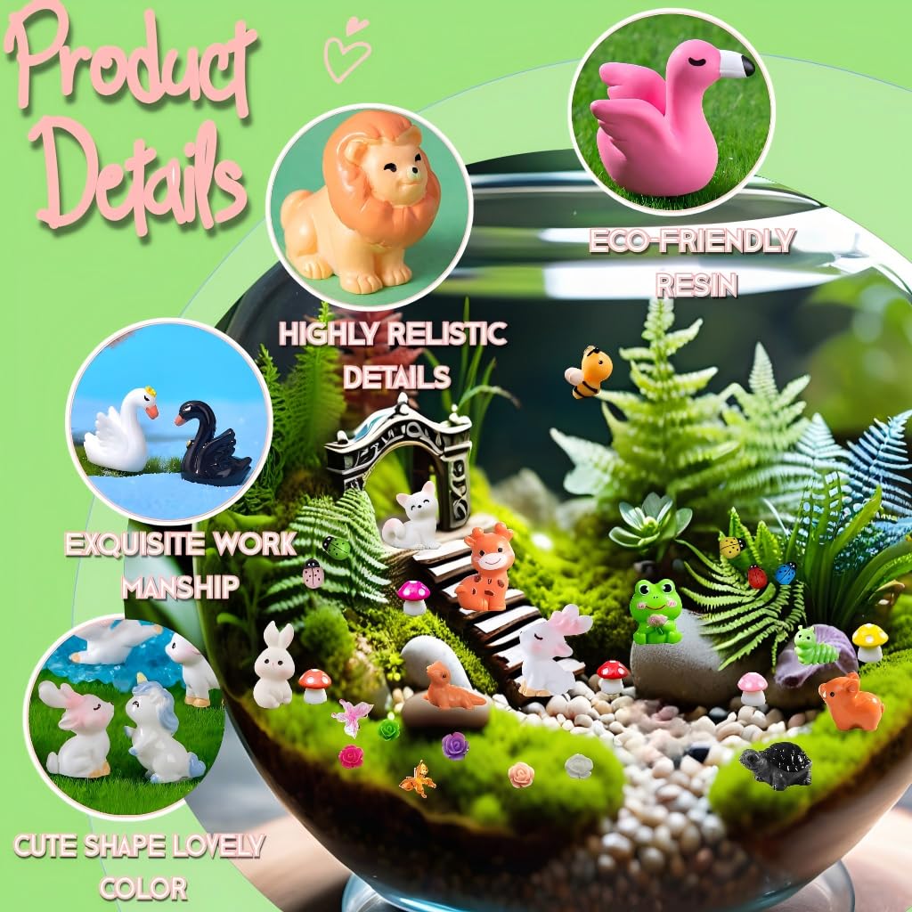 ShenJoy resin sea creatures add buoyant charm to aquatic terrariums.