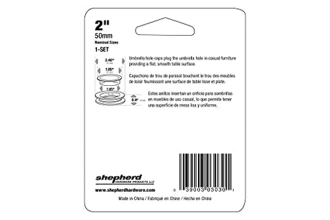 Shepherd Hardware 3030 patio setup with umbrella plug for table protection.