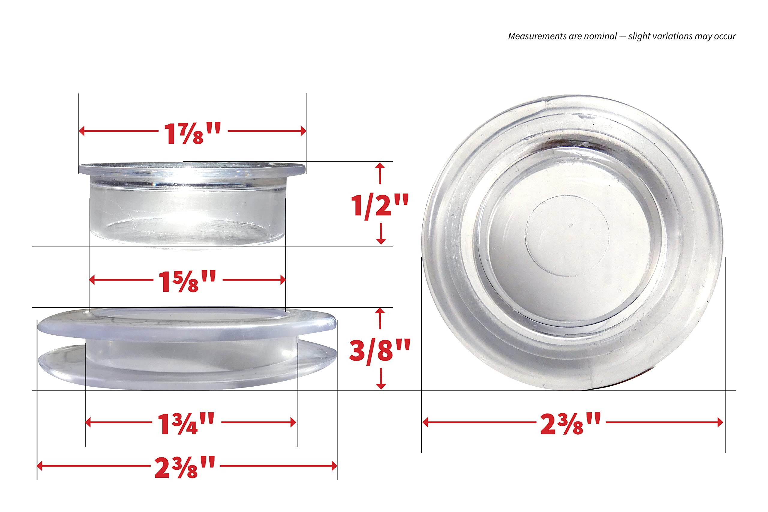 Shepherd Hardware 3030 2-inch ring diameter detail for proper alignment.