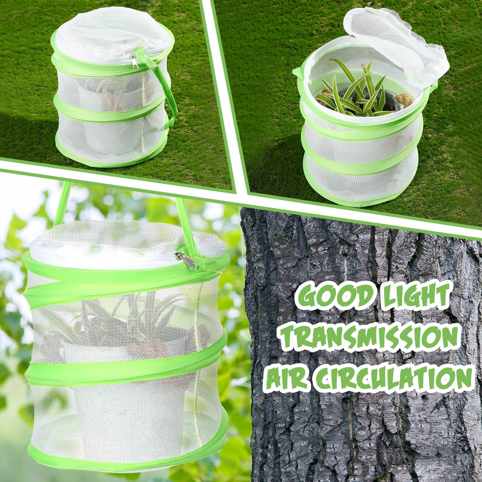 Sherr butterfly habitat ventilated mesh provides breathable airflow for viewing.