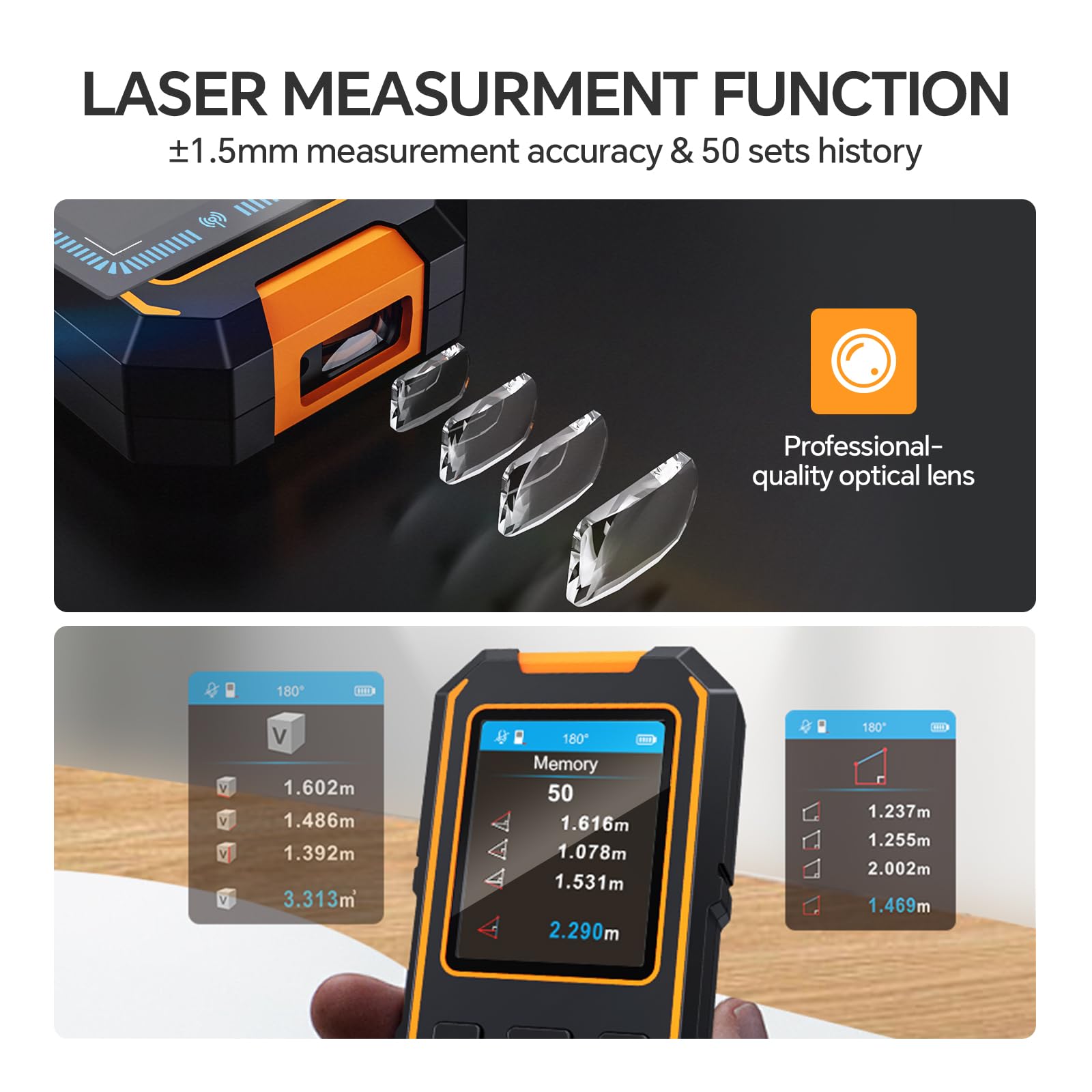 SHGMEET Digital level ensures perfect horizontal and vertical alignment for installs.