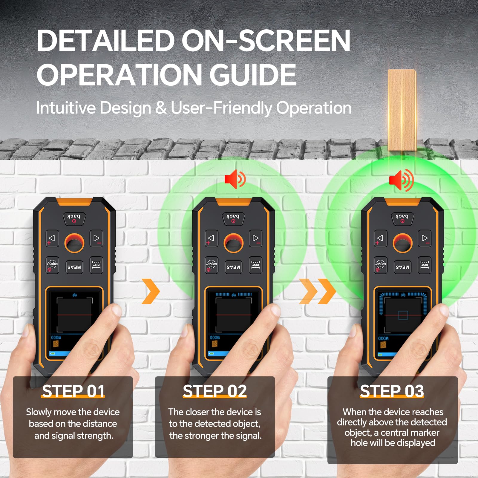 SHGMEET Wall center-marker guides accurate target location for safe drilling.