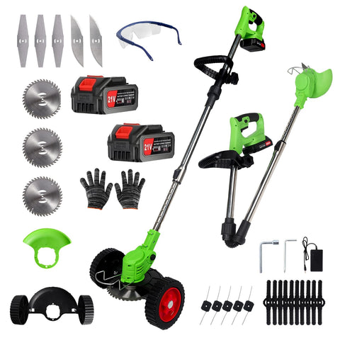 SHGYMY electric weed wacker foldable frame for easy storage.