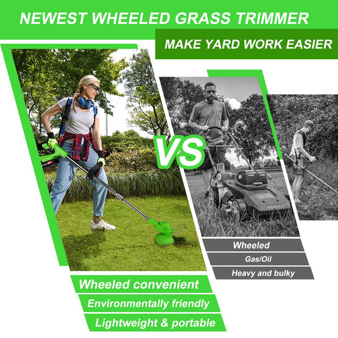 SHGYMY Electric Weed Wacker five blades provide versatile trimming options.