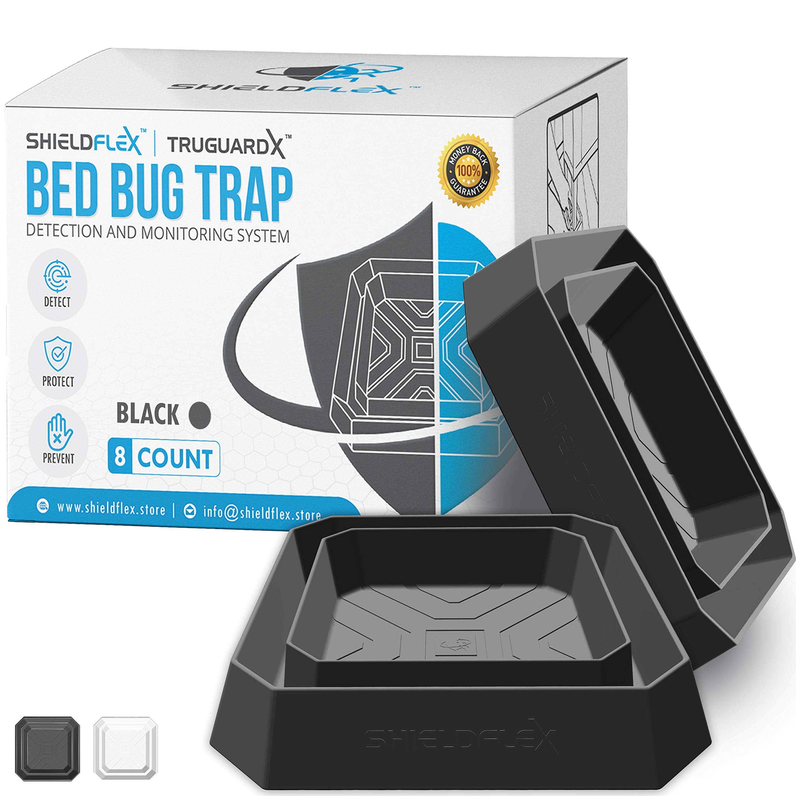 SHIELDFLEX TruGuard X interceptor under leg protects the bed passively.