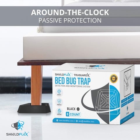 Reinforced-base TruGuard X bed bug trap withstands heavy furniture stress.