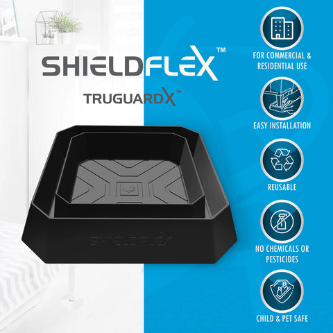 ShieldFlex TruGuard packaging highlights eight-pack protection for multiple rooms.