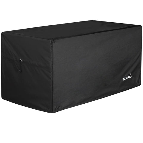 Shieldo deck box cover fits most deck boxes for versatile storage solutions.