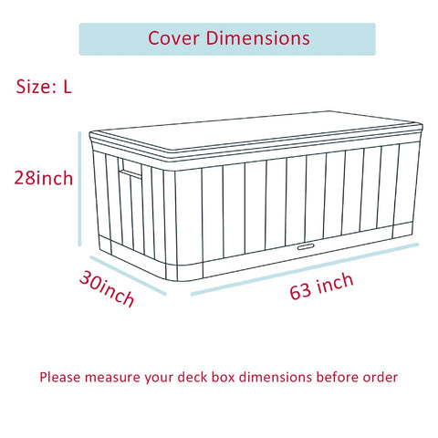 Shieldo deck box cover made with 600D Oxford waterproof material to keep contents dry.
