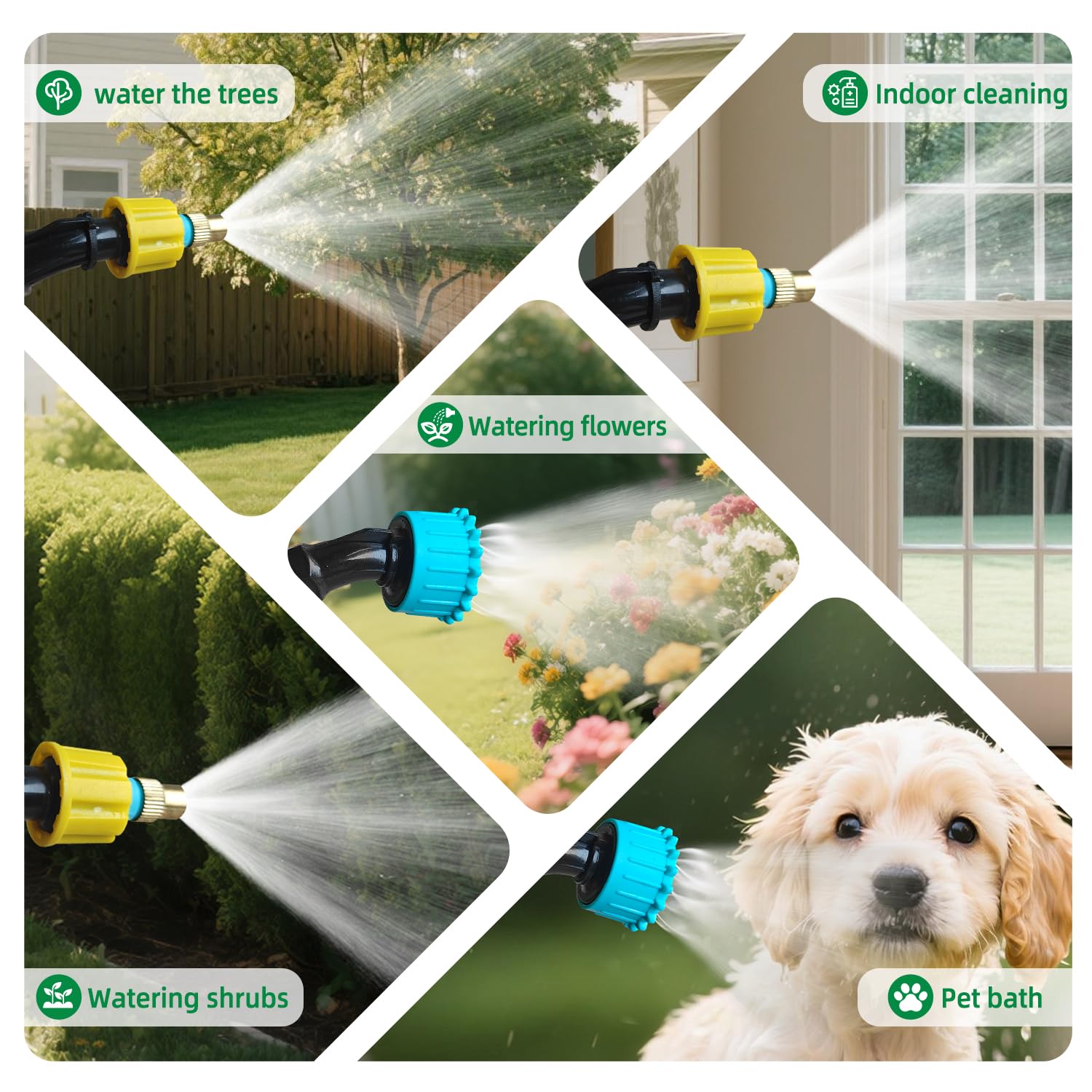 SHIJING 5 spray modes to tailor mist and direct spray