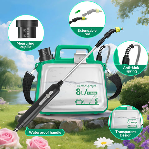 SHIJING sprayer IP67 handle ready for outdoor use and charging