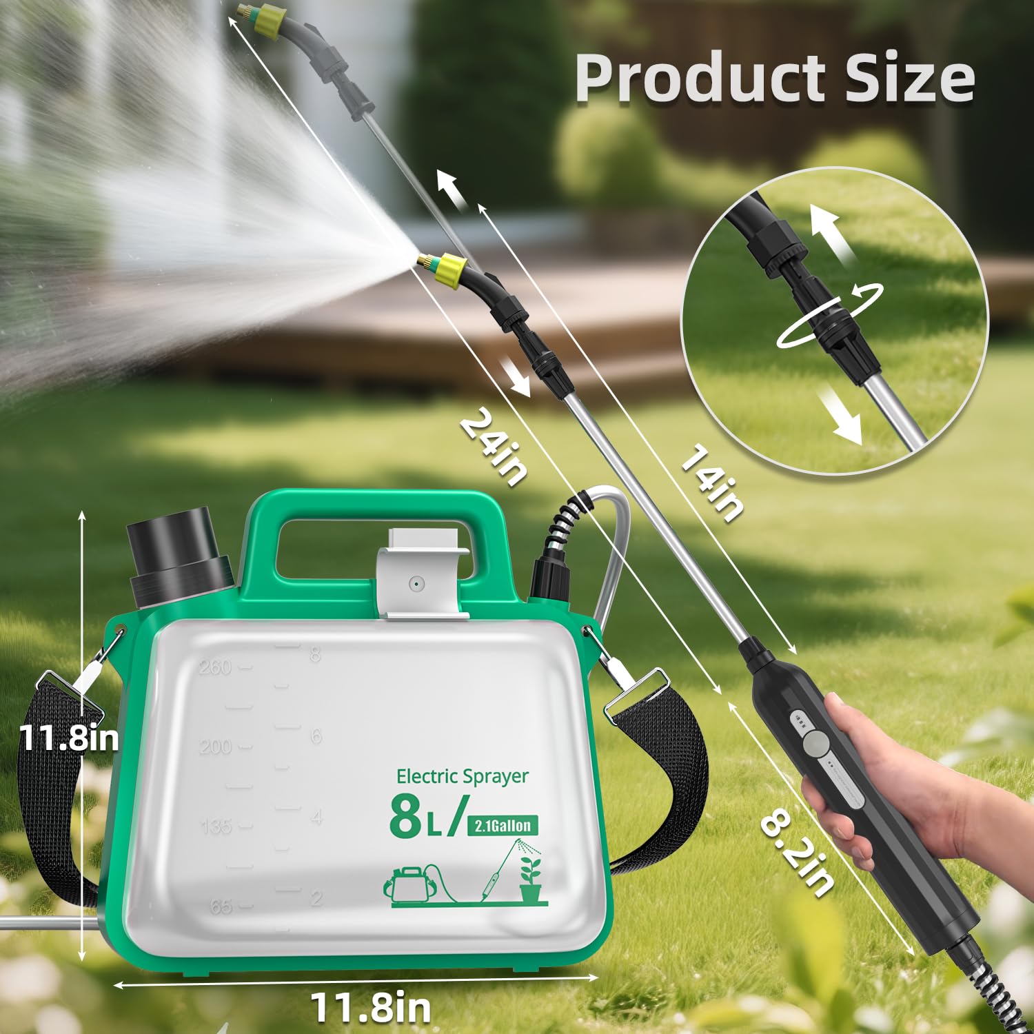 SHIJING retractable wand enabling compact storage and transport